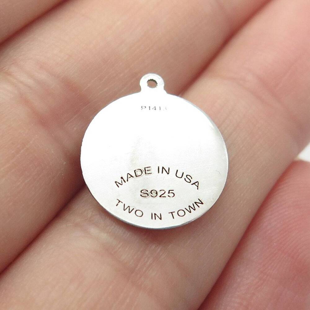 925 Sterling Silver USA Two In Town Lion Charm Pendant - Picture 8 of 8